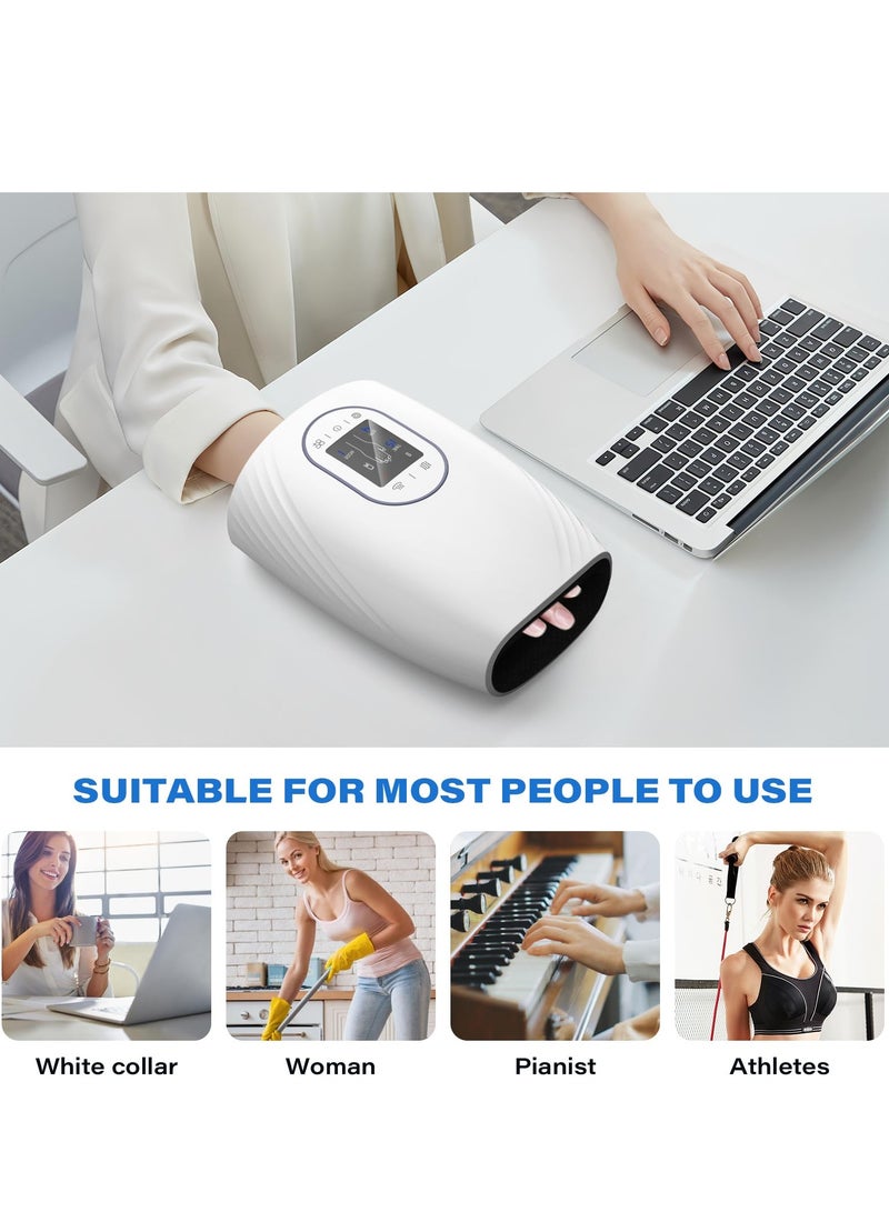 XiuWoo Hand Massager Machine, Cordless Hand Massager with Heat, Hand Massager for Arthritis Multiple Massage Modes & Adjustable Intensity, Deep-Kneading Hand Massage for Home or Office Use,White  - Image 5