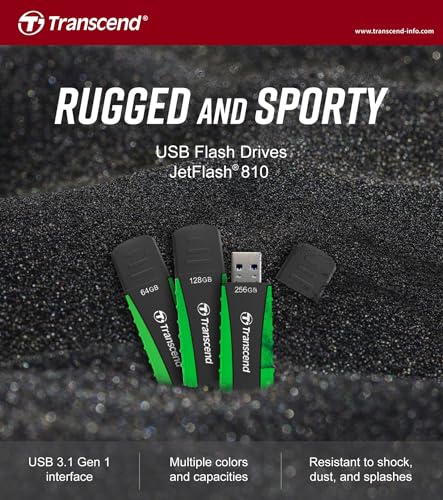 Transcend 64GB JetFlash 810 USB 3.0 Flash Drive (TS64GJF810) black - Image 2