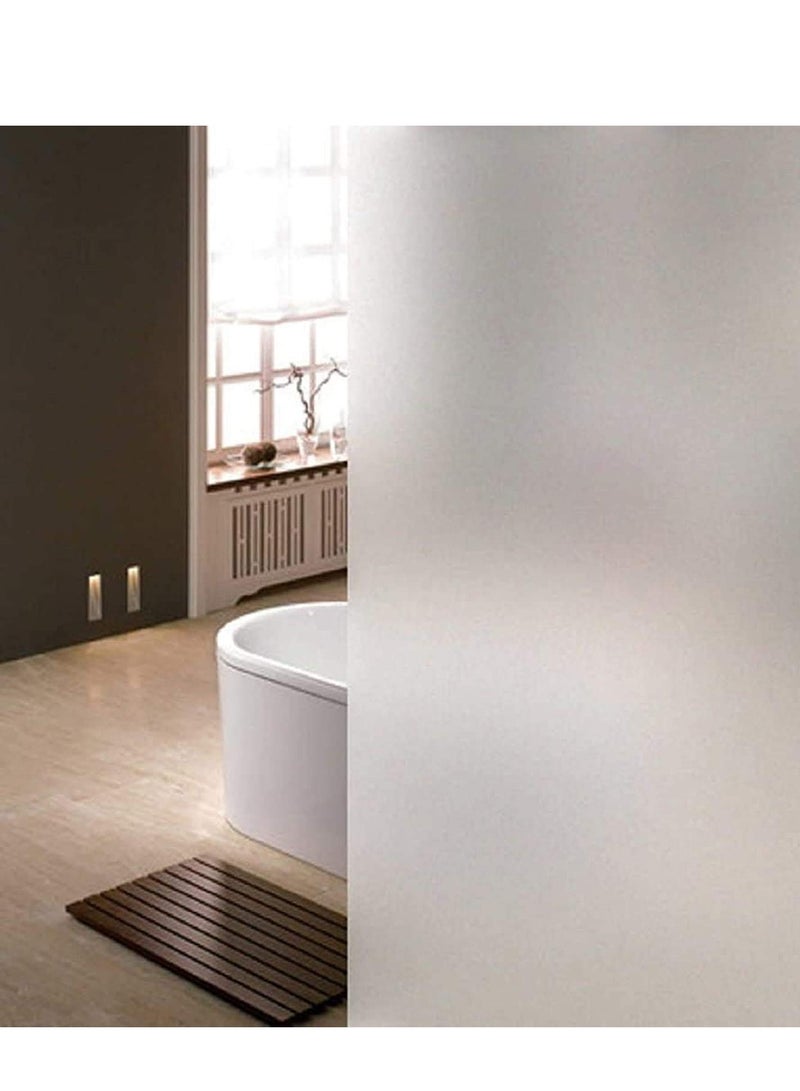 Barakah Etched Privacy Window Film Frosted Glass Static Cling Non Adhesive Window Frost Film Shower Window Covering for Home Office, 11.8" x 78.7" - Image 1