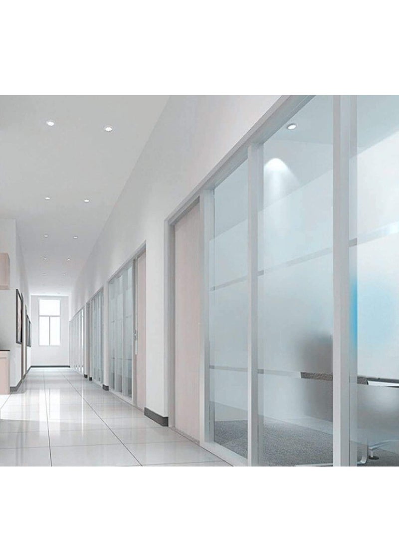 Barakah Etched Privacy Window Film Frosted Glass Static Cling Non Adhesive Window Frost Film Shower Window Covering for Home Office, 11.8" x 78.7" - Image 4