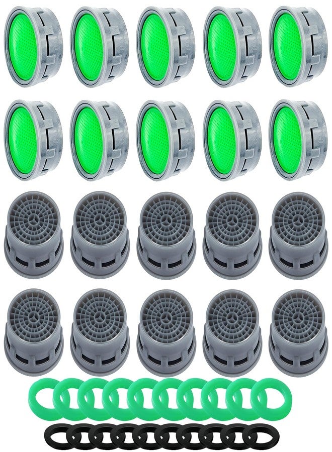 MOILINJAEY Faucet Aerator, 1.5 GPM Flow Restrictor Insert, Faucet Aerator Replacement Part for Bathroom or Kitchen Faucet Filter, Fits Male and Female Faucet Aerators with Washers (20 Pcs) - Image 1