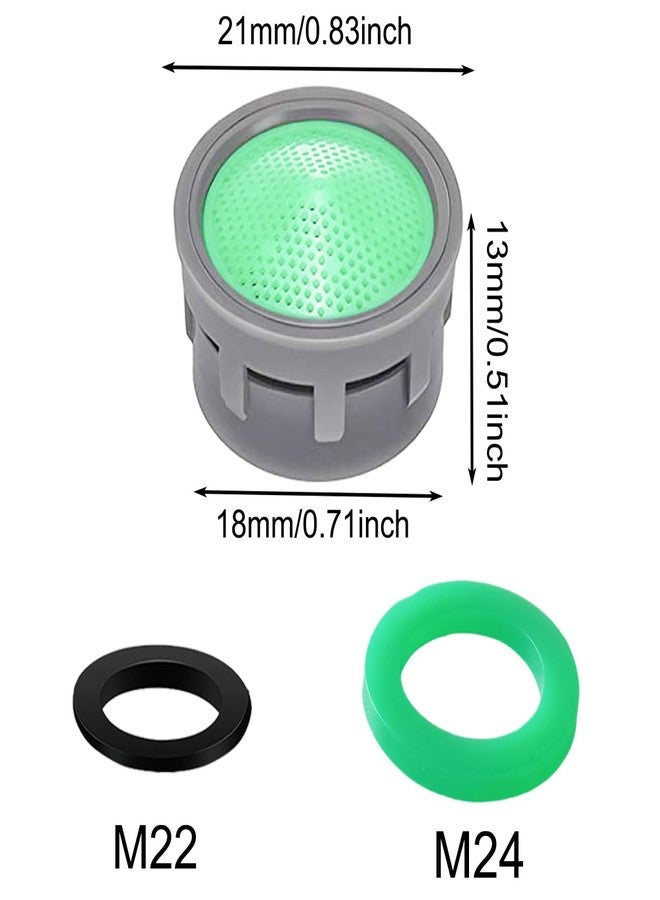 MOILINJAEY Faucet Aerator, 1.5 GPM Flow Restrictor Insert, Faucet Aerator Replacement Part for Bathroom or Kitchen Faucet Filter, Fits Male and Female Faucet Aerators with Washers (20 Pcs) - Image 2