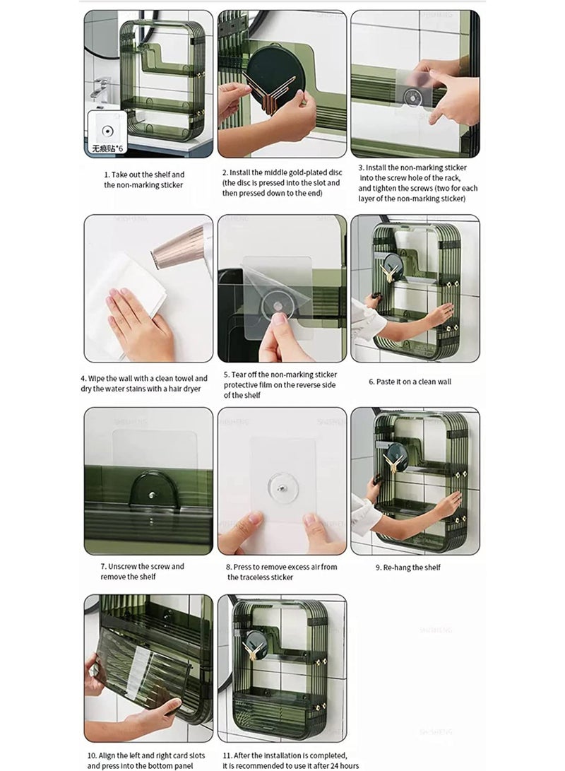 LIMOS Wall Hanging Makeup Storage Organizer Skincare for Bedroom Bathroom - Image 4