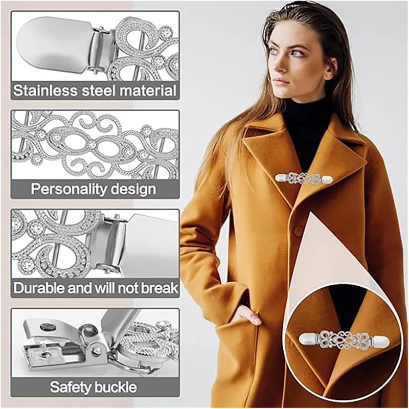Cinch Clip Cinch Clip 6Pcs Back Sweater Shirt Clips Vintage Shawl for Variety of Shirts - Image 4