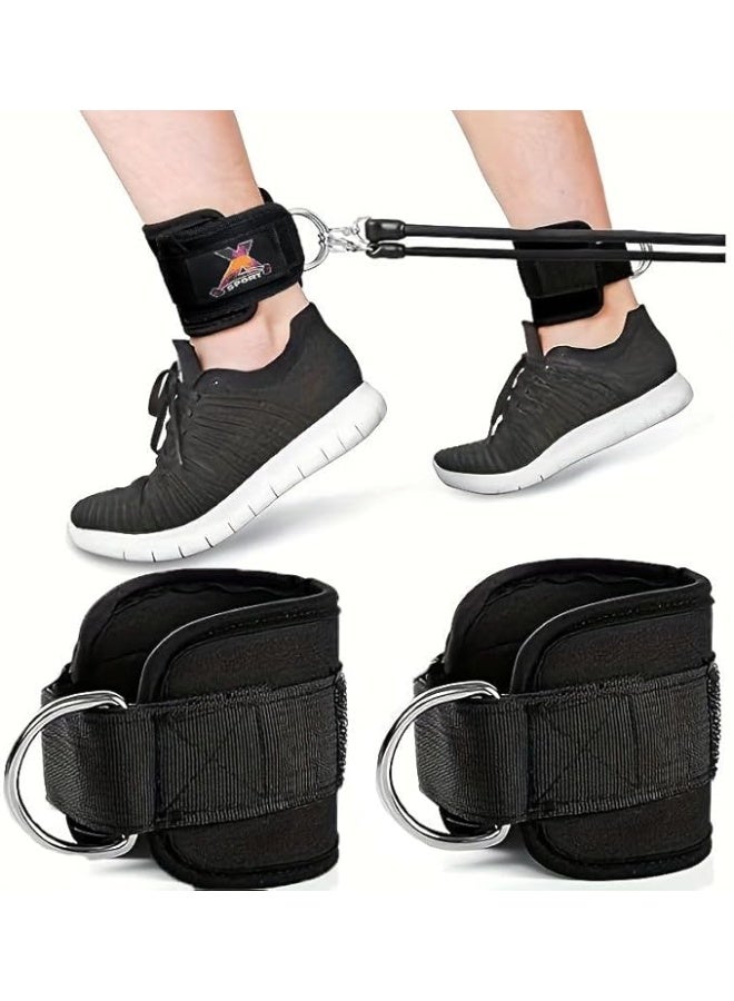 Leg Tensioner for Gym & Cable – Padded Sports Bands for Back Kicks, Leg Exercises, Hip Abduction, Comfortable Neoprene Material and Strong Metal Grommets for Home Workout & Club Workouts - Image 4