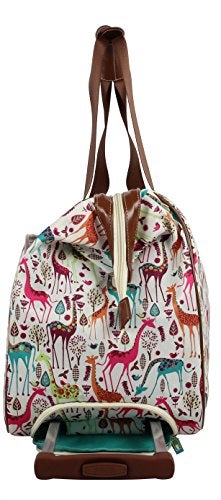 Lily Bloom Pattern 22 Inch Duffel Bag with 2-Rolling Wheels, Weekender Overnight Travel Lightweight Carry-On Suitcase For Women - Image 4