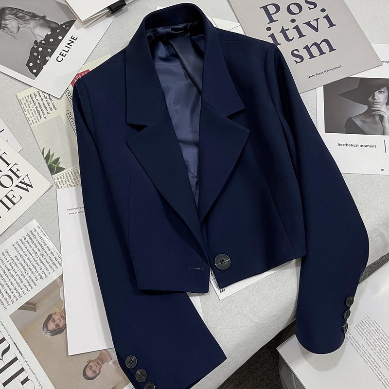 Short Suit Jacket Womens New Style Small High-Level Design All-Match Cross-Border Suit Jacket Pink 2329 - Image 3