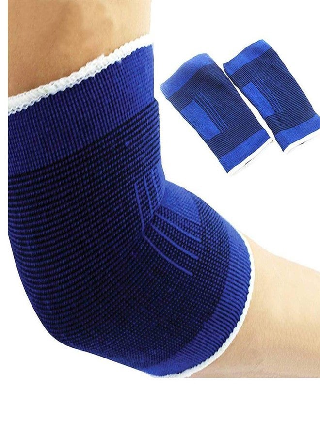 V3E Elbow Support Guard Pain Relief for Gym and Physical Activities 1 Pair Elbow Support (Blue) - Image 3