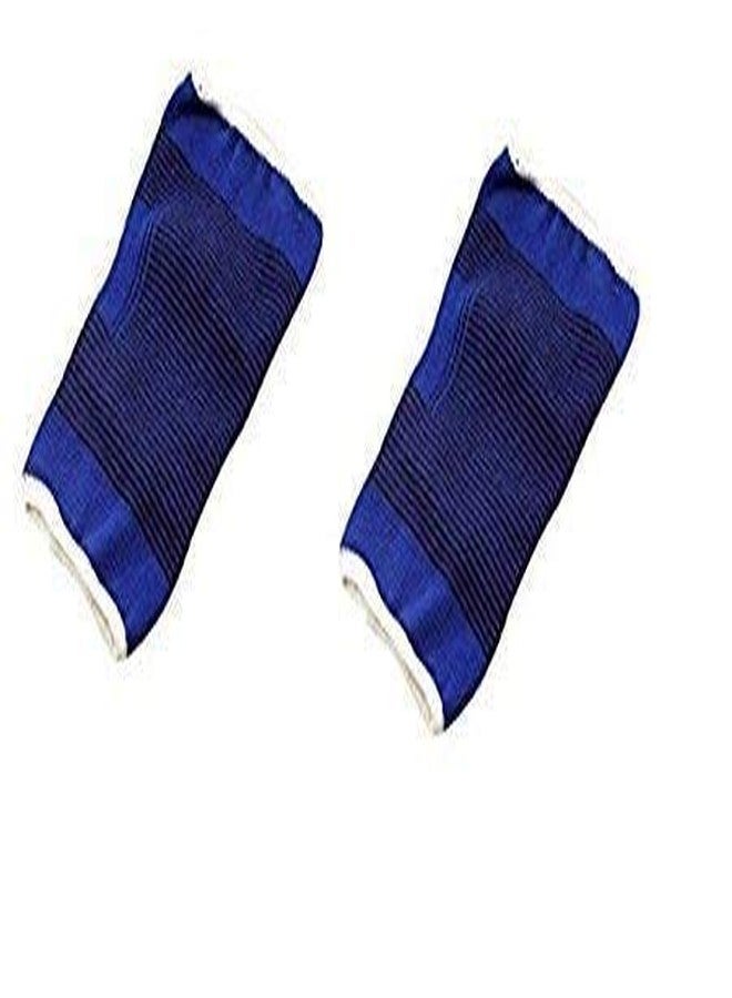 V3E Elbow Support Guard Pain Relief for Gym and Physical Activities 1 Pair Elbow Support (Blue) - Image 2