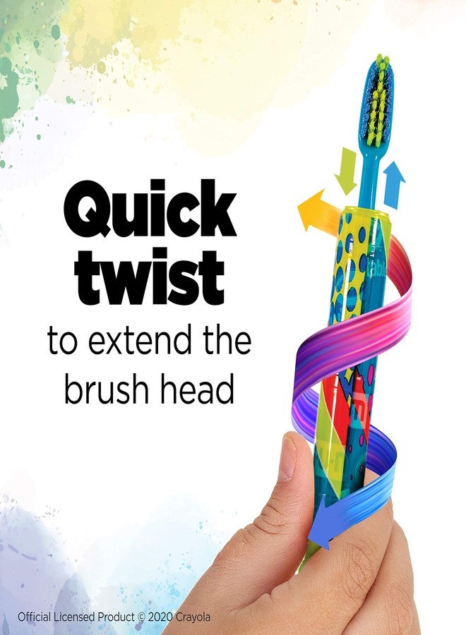 جم فرشاة أسنان للأطفال من كرايولا تويستابلز، برأس قابل للدوران، وشعيرات ناعمة، مناسبة للأعمار من 3 سنوات فما فوق. - Image 3