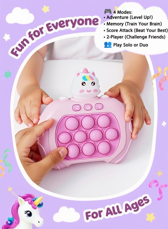 Light Up Bubble Pop Fidget Toy – Fast Push Sensory Game for Kids, Teens, Adults – Travel & Road Trip Essentials – Fun Birthday Gift - Unicorn - Image 2