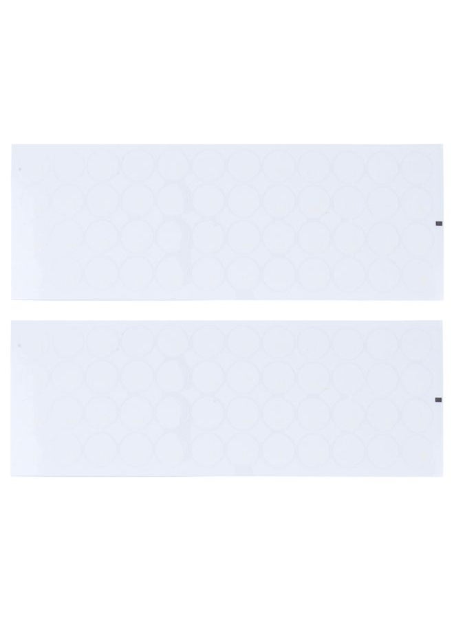 BURAQ - 2pcs Round Transparent Keyboard Stickers Russian Key Protector (White) - Image 1