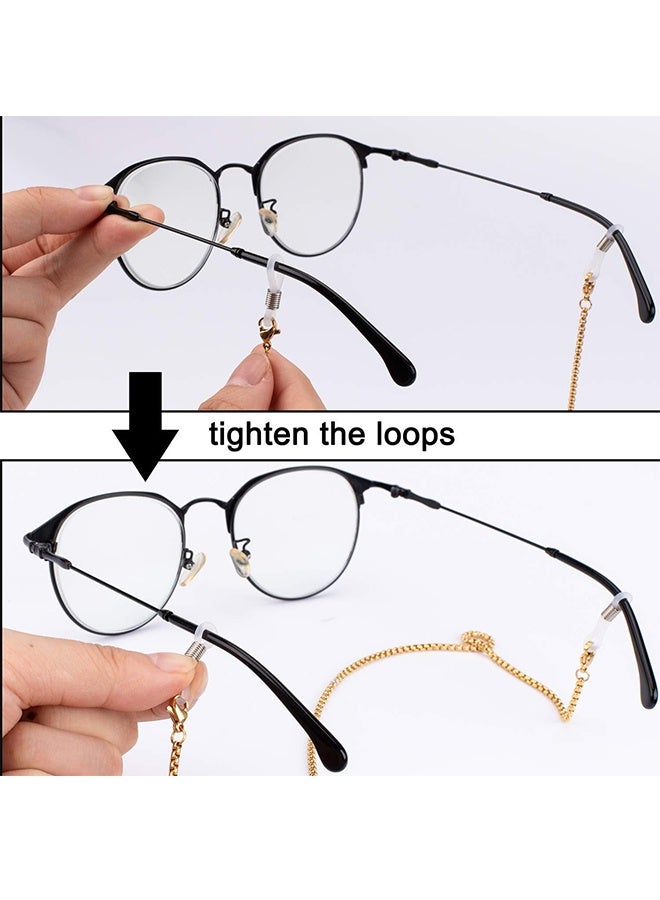 3 Pieces Eyeglasses Chain Sunglass Neck Strap Holder with 6 Pcs Adjustable Rubber Ends Connectors，Sport Sunglass Retainer Holder Strap, Lanyard Rope Eyewear Retainer for Men and Women - Image 4