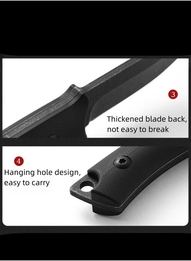 Blacksmith - 4Cr13 Steel Outdoor Knife Camping Straight Knife Outdoor Survival Knife With K Sheath High Hardness G10 Handle - Image 1