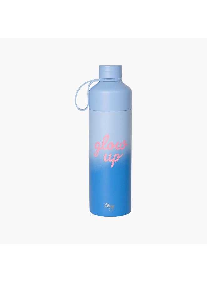 Citron Glow Up Collection Water Bottle-750 Ml-Twisting Lid- (304 Stainless Steel) Blue \ 7.9X27 - Image 2