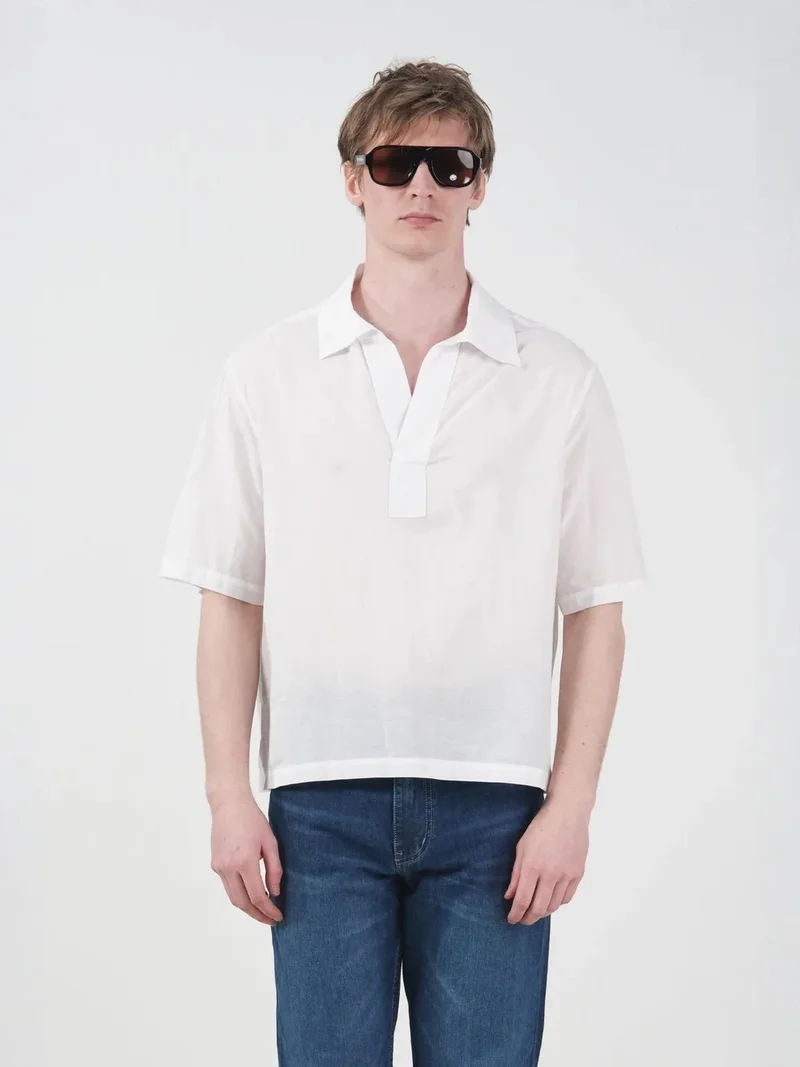 جيستو GIESTO Men's Cotton Poplin Short-Sleeve Shirt