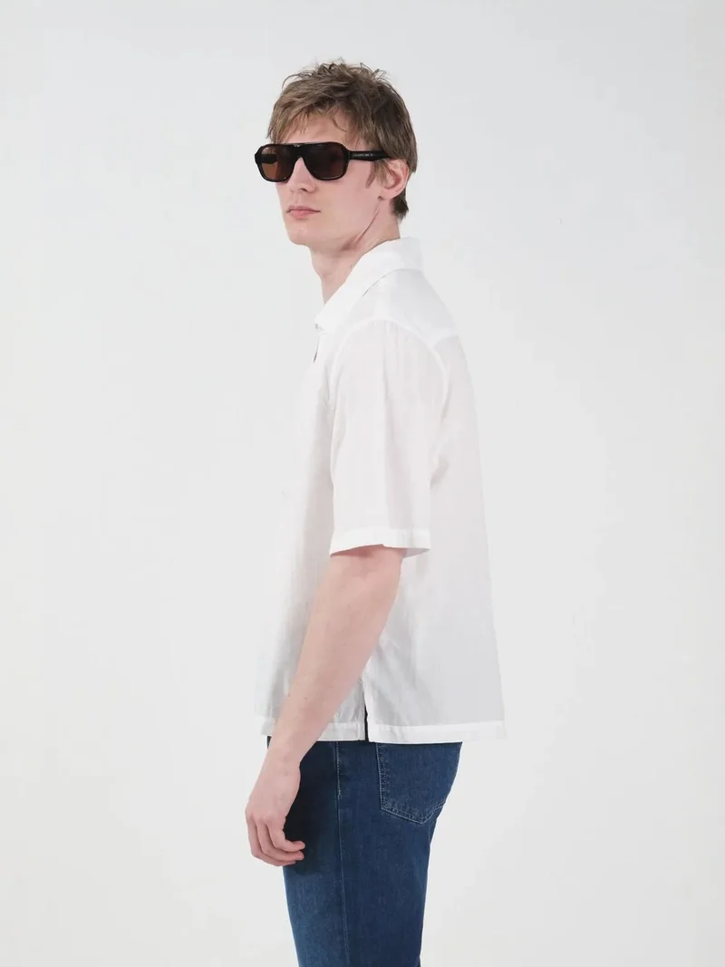 جيستو GIESTO Men's Cotton Poplin Short-Sleeve Shirt