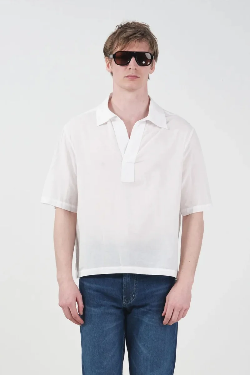 GIESTO Men's Cotton Poplin Short-Sleeve Shirt