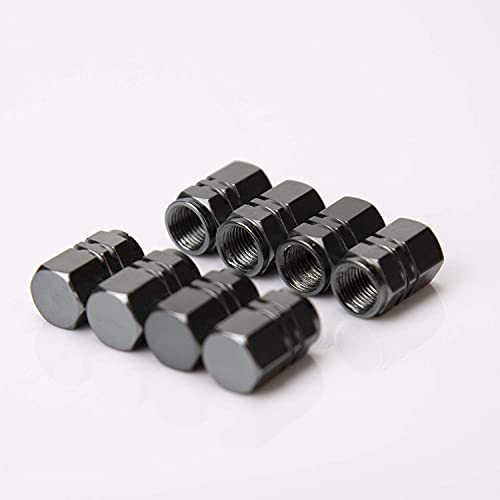 AIEX 8 Packs Aluminum Tire Valve Stem Caps with Gasket Universal Hexagon Valve Covers Replacement for Cars, SUV, Bike, Bicycle, Motorcycles, Airproof, Screw-On, Easy-Grip (Gun Grey) - Image 4