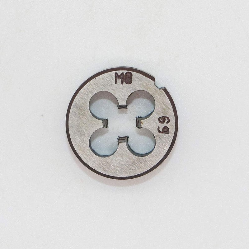 LingGan HSS 8mm X 1.25 Metric Right Hand Round Die, Machine Thread Die M8 X 1.25mm Pitch for Mold Machining, Alloy Steel, It Can Process Steel, Cast Iron, Copper And Aluminum. - Image 1