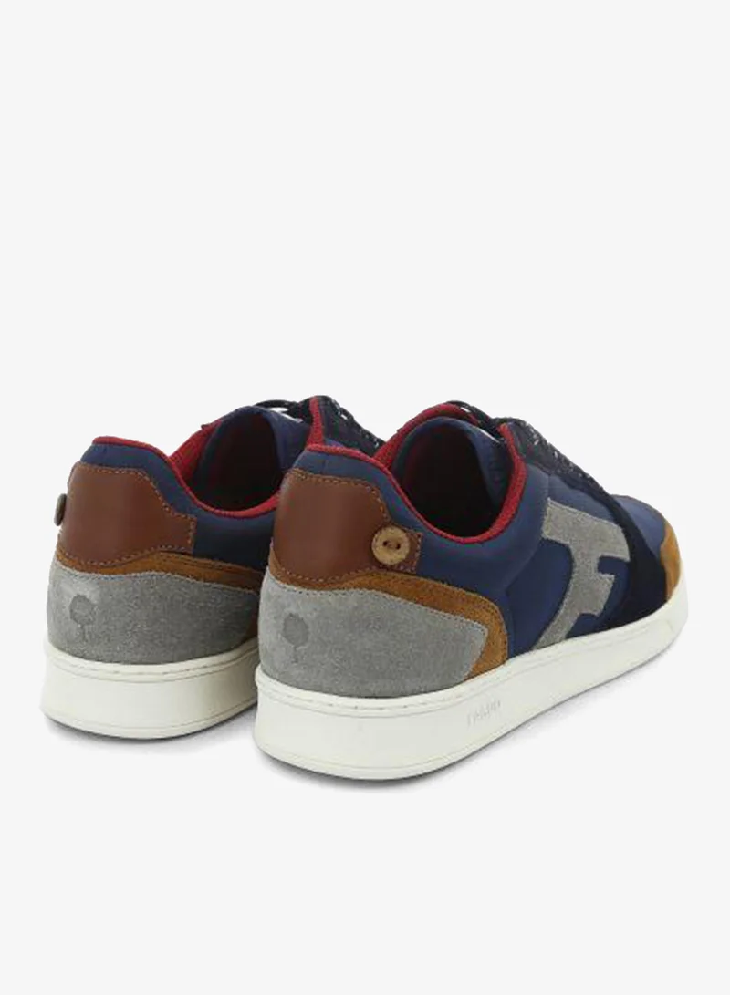 Faguo Hazel - Navy and Grey Sneakers in Nylon Suede and Recycled Polyester
