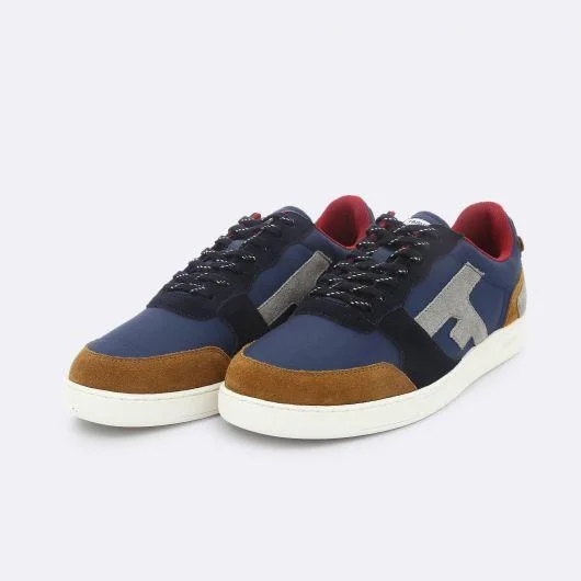 Faguo Hazel - Navy and Grey Sneakers in Nylon Suede and Recycled Polyester