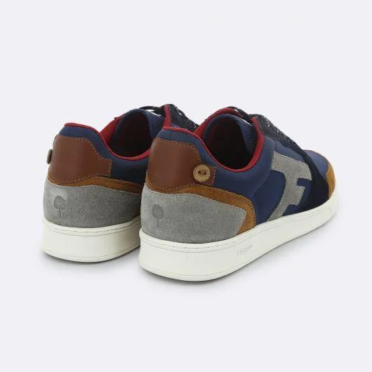 Faguo Hazel - Navy and Grey Sneakers in Nylon Suede and Recycled Polyester