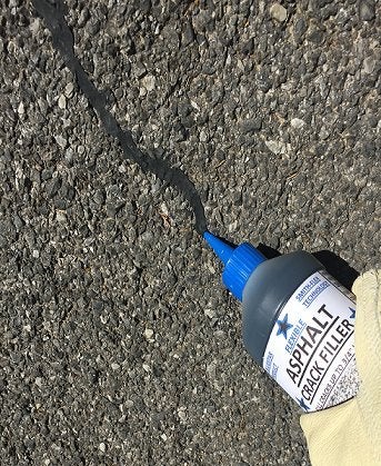 Blue Star Bluestar Flexible Asphalt Crack Filler, DIY - No Special Tools Needed, Fill Cracks in Asphalt Driveways and Parking Lots. 16 fl. oz. Bottle. - Image 2