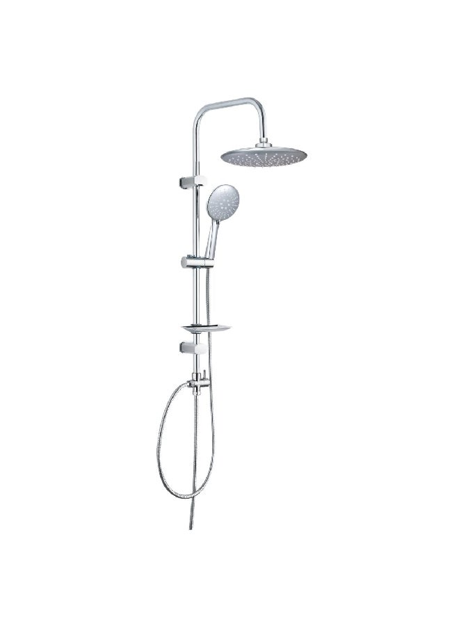 Stainless Steel Round Polished Finish Rainfall Head Shower System Chrome 80 x 1010 x 360 cm MU-5103