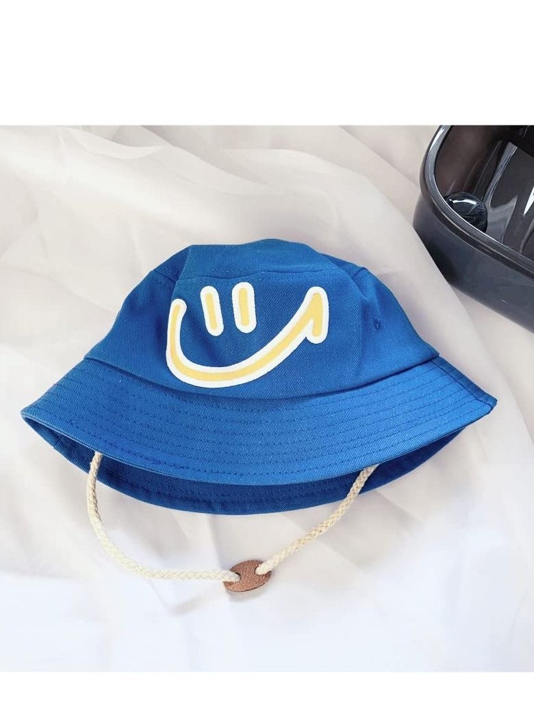 KASTWAVE Kids Bucket Hat - Unisex Toddler Sun Hat with Adjustable Chin Strap and Fun Smiling Face Design,Breathable Summer Sunhat for Outdoor Play and Summer Adventures - Image 2