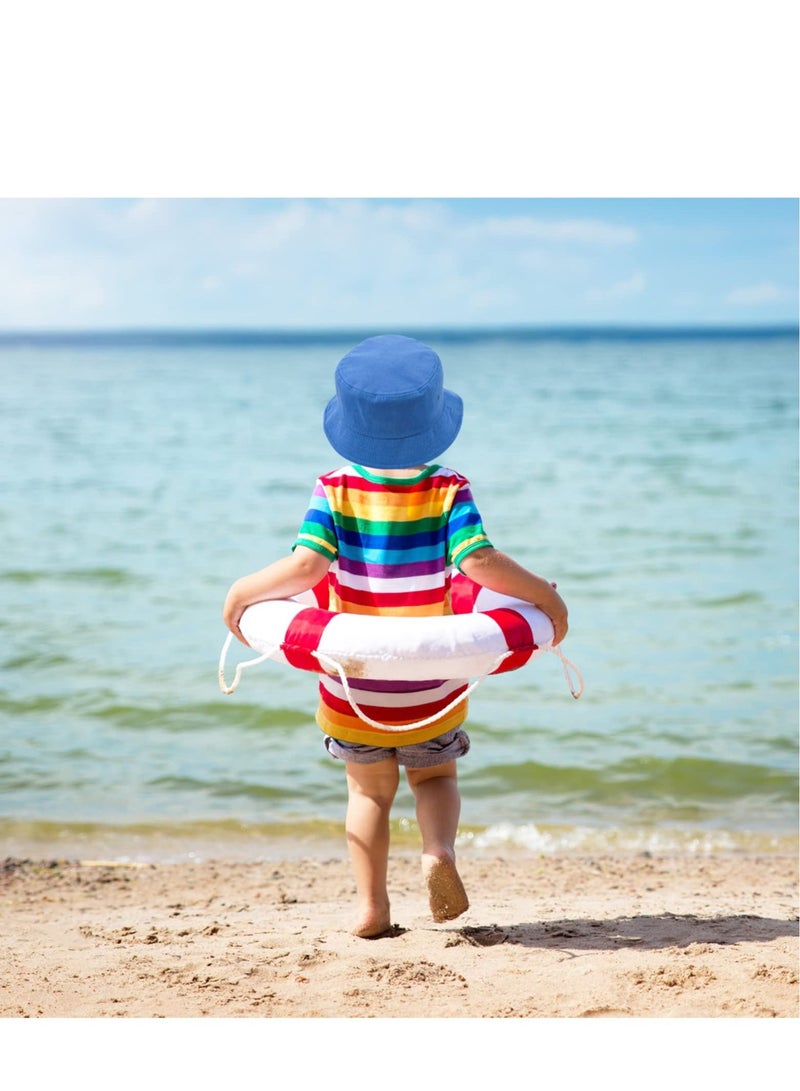 KASTWAVE Kids Bucket Hat - Unisex Toddler Sun Hat with Adjustable Chin Strap and Fun Smiling Face Design,Breathable Summer Sunhat for Outdoor Play and Summer Adventures - Image 3