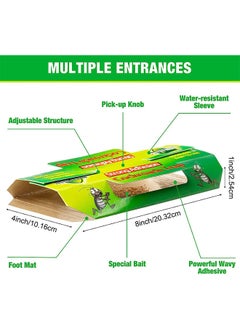 GREEN KILLER 10 Pack Roach Catcher Sticky Cockroach Bait Traps Glue Cockroach Killer Bug Insect Pest Control for Indoor Home Office School Child and Pet Friendly  - Image 2