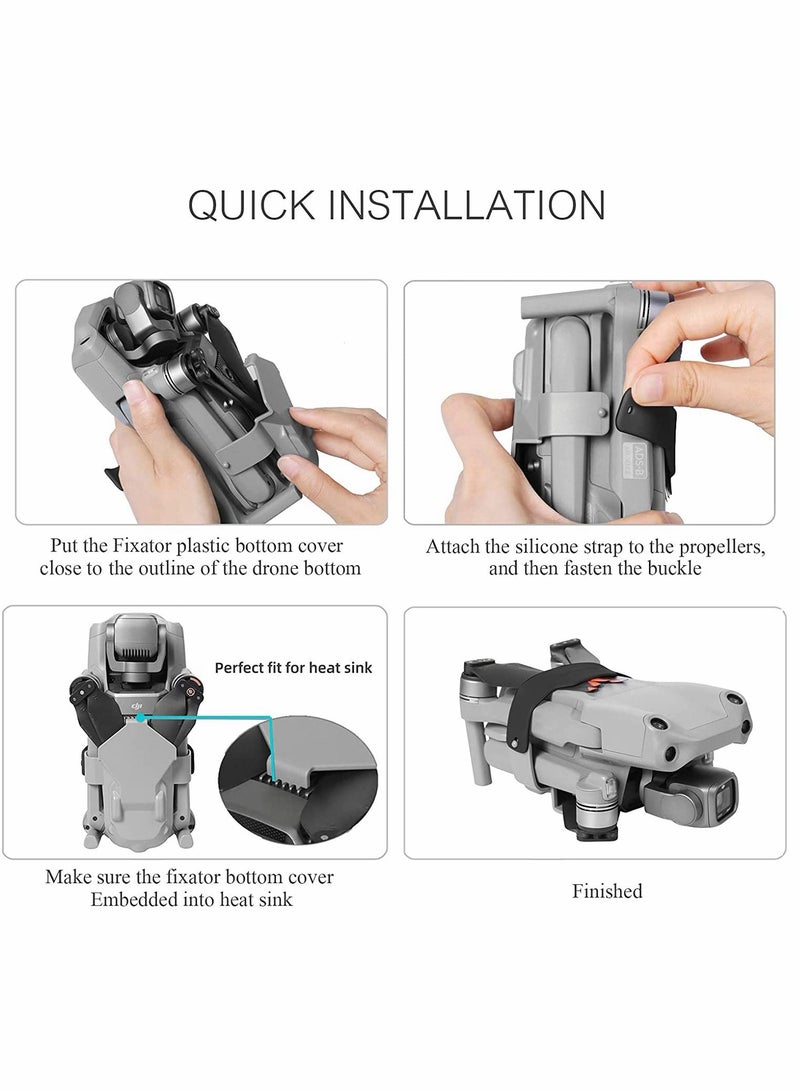 SYOSI Propellers Accessories, Propeller Holder, for DJI Air 2S/ Mavic Air 2 Accessories, Props Blades Fixator Stabilizer for DJI Mavic Air 2/Air 2s (Black) - Image 4