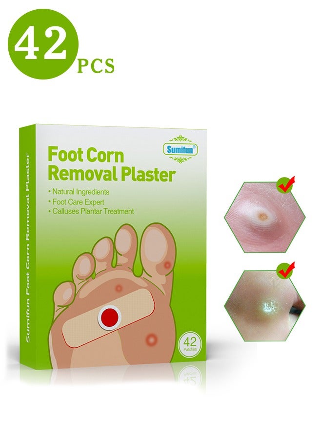 سوميفون عبوة من 42 لاصقة لإزالة مسامير القدم، ضمادات طبية سريعة وفعّالة للبالغين وكبار السن والمراهقين والرياضيين والعدائين والمتنزهين والعمال - Image 1