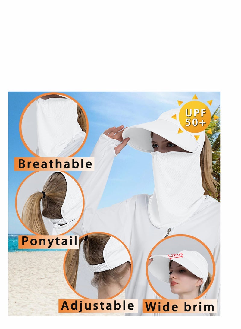 Generic UV Protection Fishing Hat with Cooling Feature, Ponytail Hole & Detachable Neck Flap for Men & Women  - Image 4