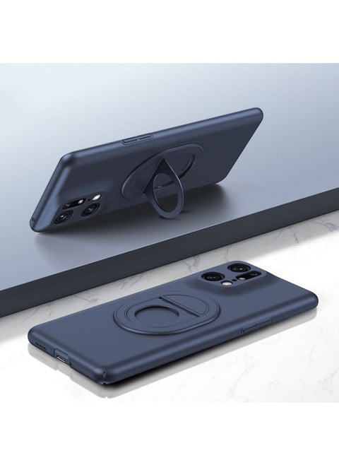 Case Cover For OPPO Find X5 Pro Magsafe Hidden Fold Holder Full Coverage Shockproof Phone Case Blue