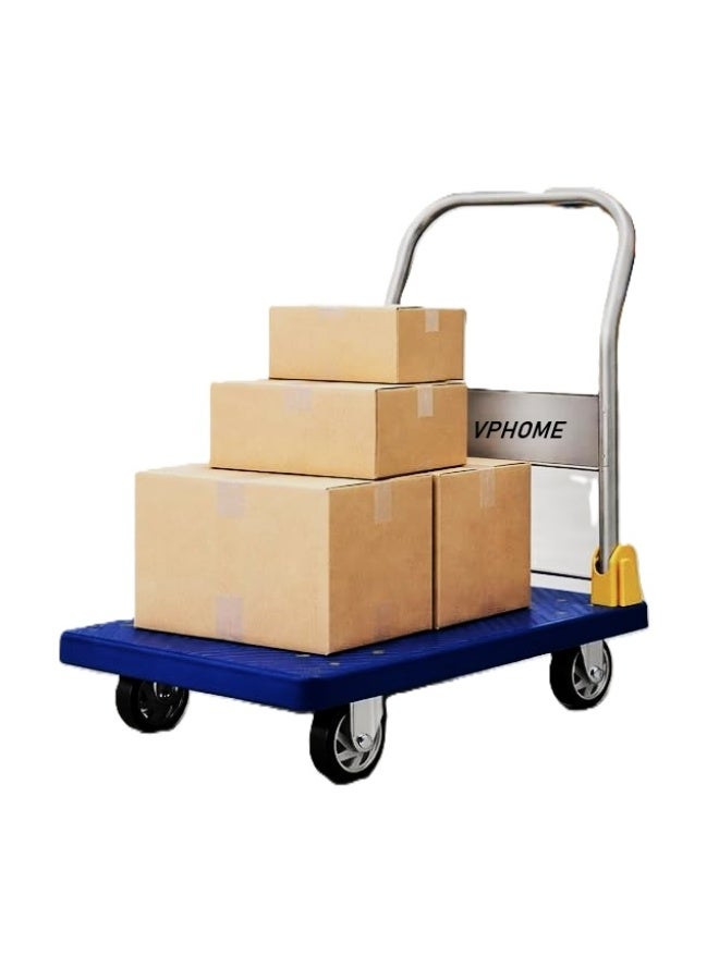 Vphom 400KG Heavy Duty Folding Platform Trolley, Pushcart Dolly with 360° Swivel Wheels, Foldable Hand Truck for Warehouse, Office, Home & Delivery Use - Image 2