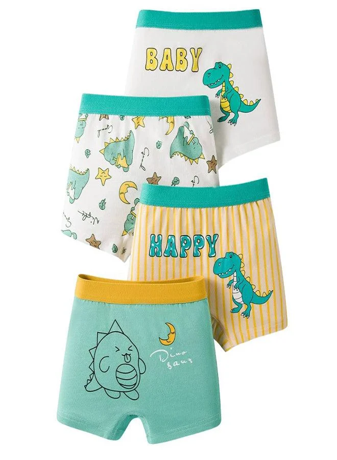 babyqlo Boys Cotton Cute Dinosaur Boxer Pack of 4
