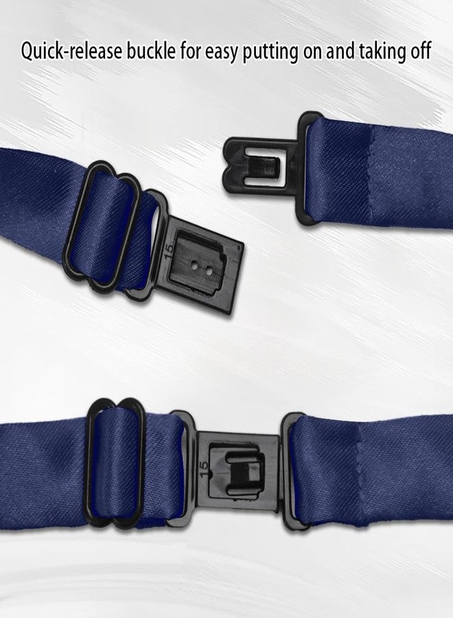 Vexadrix Double-Layer Kids Bow Tie Pre-Tied Adjustable 3.93x1.93in Boys Girls Weddings Birthdays Costumes (Navy Blue) - Image 3
