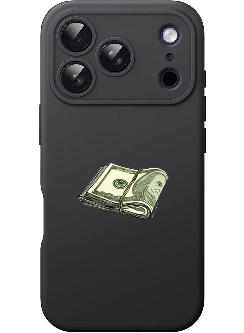 Theodor Protective Slim Fit Case Liquid Silicone Cover with Full Body Protection Anti-Scratch Shockproof Case For Apple iPhone 17 Pro Max (Black) Cash Sticker - Image 1