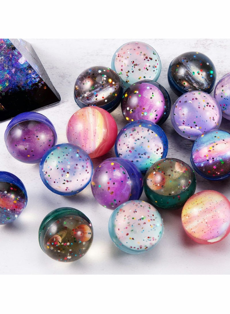 SYOSI Bouncy Balls - Rubber Balls for Kids - Bowling Bounce Balls, 20 PCS Bouncy Balls, 32mm Space Theme Bouncy Balls for Kids Party Favors, Gift Bag Filling - Image 2