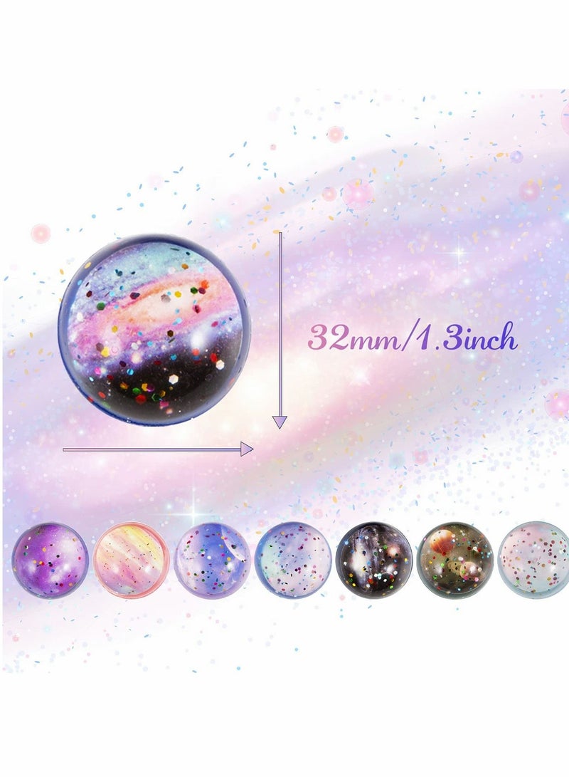 SYOSI Bouncy Balls - Rubber Balls for Kids - Bowling Bounce Balls, 20 PCS Bouncy Balls, 32mm Space Theme Bouncy Balls for Kids Party Favors, Gift Bag Filling - Image 3