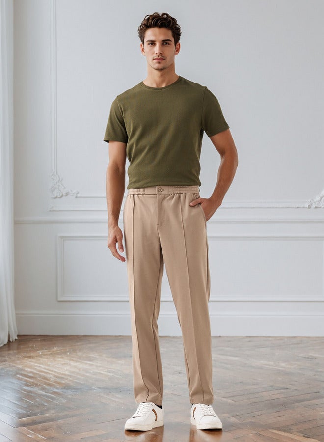 Iconic Men's Regular Fit Crew Neck Short Sleeves Textured T-shirt - Image 2