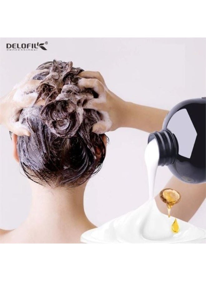 DELOFIL Argan & Protein Shampoo – Color Protect & Anti-Dandruff (500ml). - Image 3