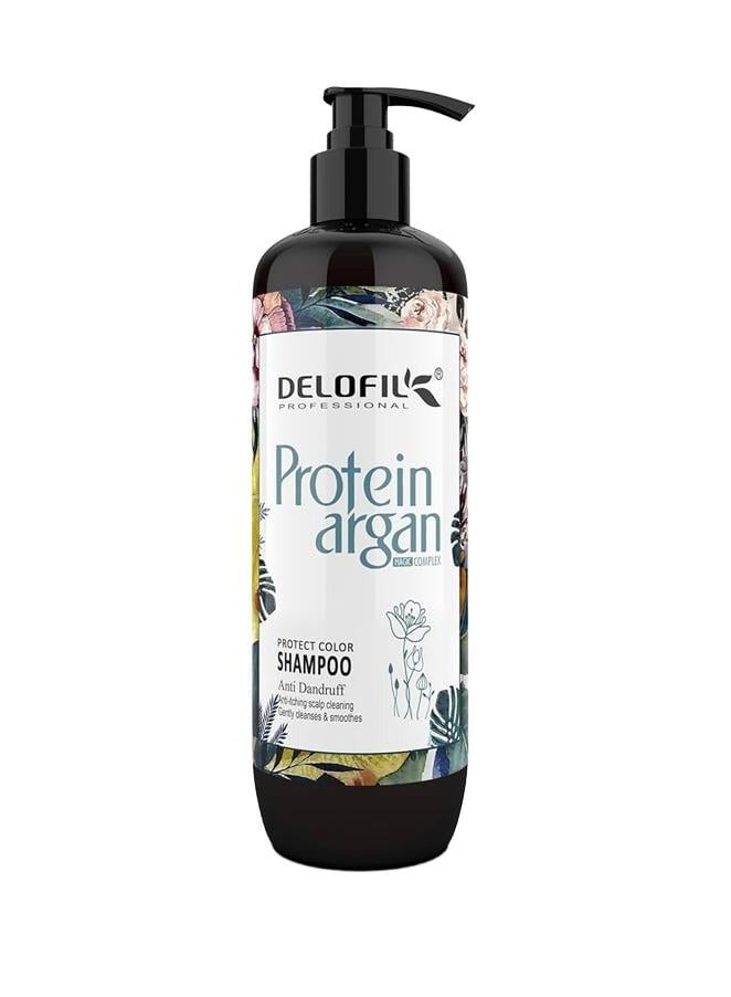 DELOFIL Argan & Protein Shampoo – Color Protect & Anti-Dandruff (500ml). - Image 1