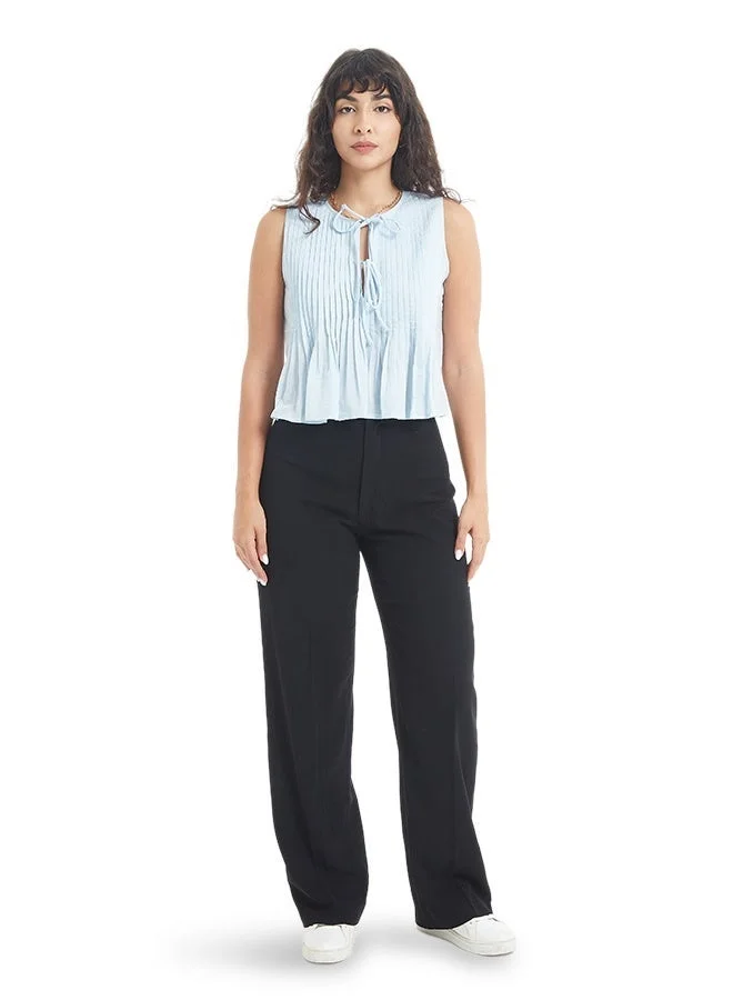 Asharae  Women's Sleeveless Solid Top With Pin Tucks  Comfortable Material, Breathable Daily Wear, Casual Fashion Outfit, Special Occasion Outfit, Trendy & Chic Apparel for Women | Best Price UAE