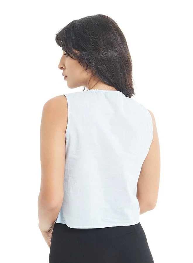 Asharae  Women's Sleeveless Solid Top With Pin Tucks  Comfortable Material, Breathable Daily Wear, Casual Fashion Outfit, Special Occasion Outfit, Trendy & Chic Apparel for Women | Best Price UAE