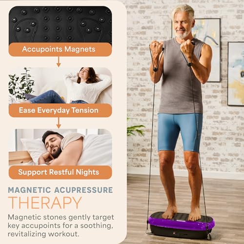 Lifepro HexaPlate Lite Vibration Plate Exercise Machine with Magnetic Acupoints - Full Body Vibration Platform for Beginners and Recovery - Lymphatic Drainage Massager for Muscle Toning and Fitness - Image 2