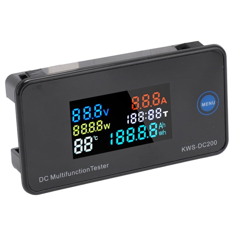 Digital Voltmeter Ammeter 8-120V Measuring Range Color LCD Screen DC Multimeter Tester - Easy to Calibrate Voltage Durable ABS Case for Factory Laboratory Car Battery DC Electrical Testing - Image 4
