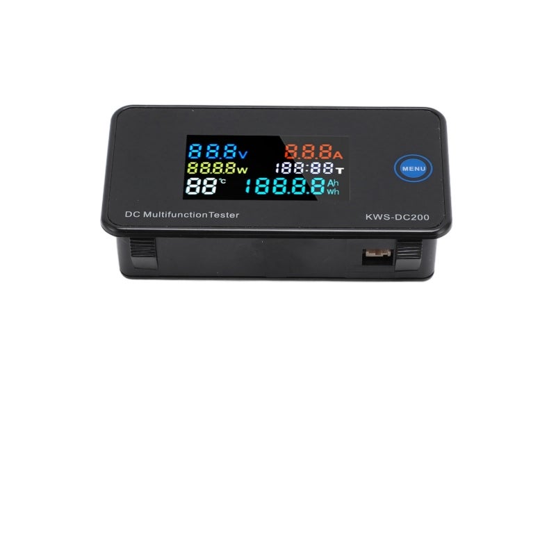 Digital Voltmeter Ammeter 8-120V Measuring Range Color LCD Screen DC Multimeter Tester - Easy to Calibrate Voltage Durable ABS Case for Factory Laboratory Car Battery DC Electrical Testing - Image 3